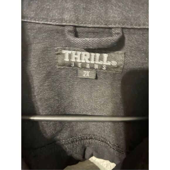 ❤️Thrill Black Denim Jacket 2X - Picture 2 of 7